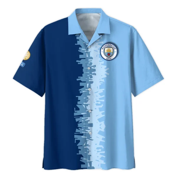 Blue Shirt Side Hawaiian Shirt, Sport Passion Button Shirt HVN1103MC - Image 2
