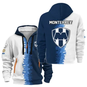 Athletic Half-Zip Hoodie, Team-Style Logo Print Hoodie Gift For Football Fans HVN1103