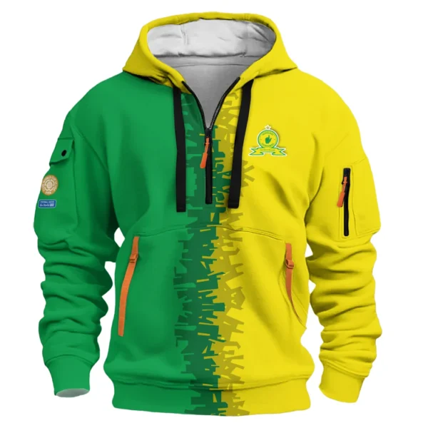 Casual Sports Hoodie Half Zipper, Modern Logo Detail Printing HVN1103 - Image 2