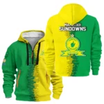 Casual Sports Hoodie Half Zipper, Modern Logo Detail Printing HVN1103