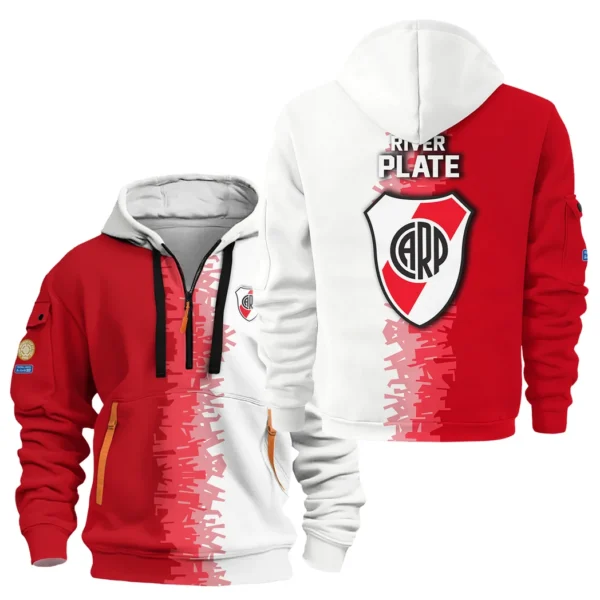 Outdoor Half-Zip Hoodie, Team Spirit Logo Design HVN1103