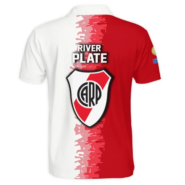 Red Stripe Polo Shirt, Everyday Sport Fan Polo HVN1103RP - Image 3