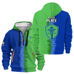Lightweight Sports Hoodie Half Zipper, Unique Logo Print HVN1103