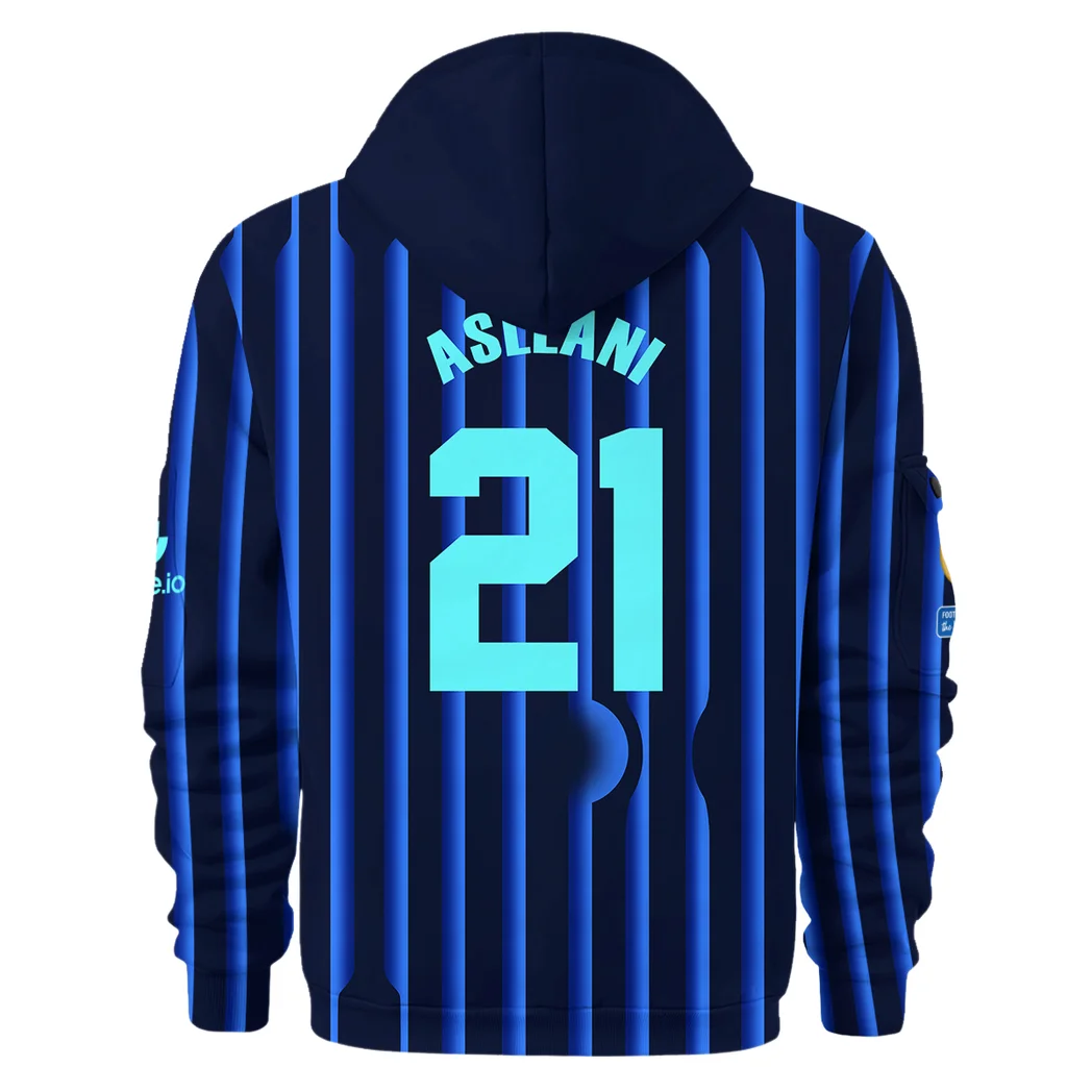 Lightweight Sports Hoodie Half Zipper, Unique Logo Print HVN1104 - Image 3