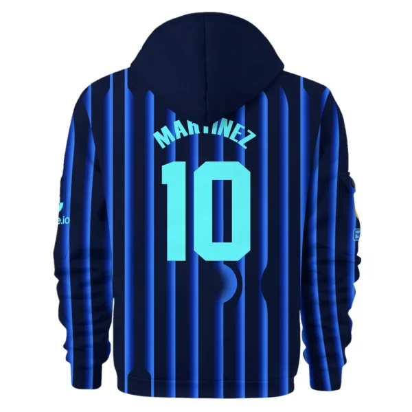 Street-Style Hoodie Half Zipper, Modern Sports Logo HVN1104 - Image 3