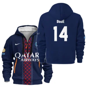 Outdoor Half-Zip Hoodie, Team Spirit Logo Design HVN1105