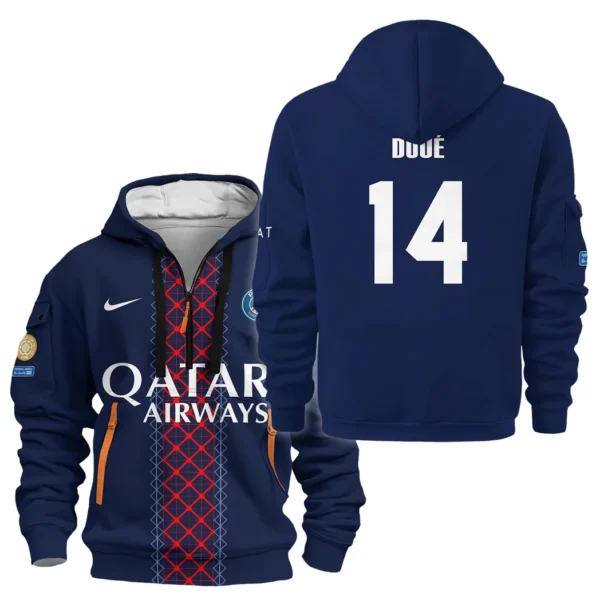 Outdoor Half-Zip Hoodie, Team Spirit Logo Design HVN1105