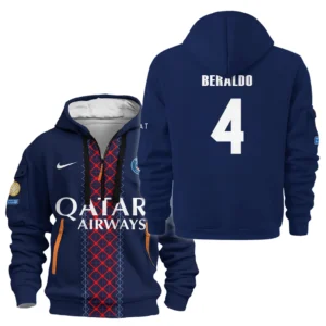 Casual Sports Hoodie Half Zipper, Modern Logo Detail Printing HVN1105