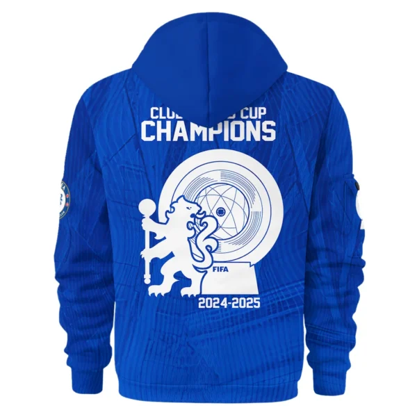 Street-Style Hoodie Half Zipper, Modern Sports Logo HVN1126 - Image 3