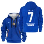 Street-Style Hoodie Half Zipper, Modern Sports Logo HVN1129