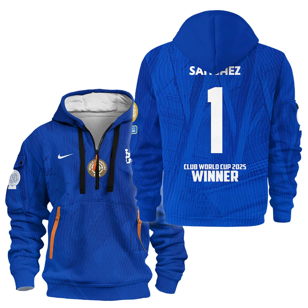 Fan Gift Hoodie Half Zipper, Sports-Inspired Logo Design HVN1129