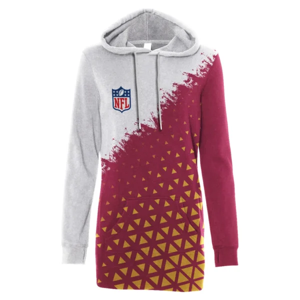 Feathered Army Hoodie Dress, Heritage Fan Hoodie Dress HVN1270 - Image 2