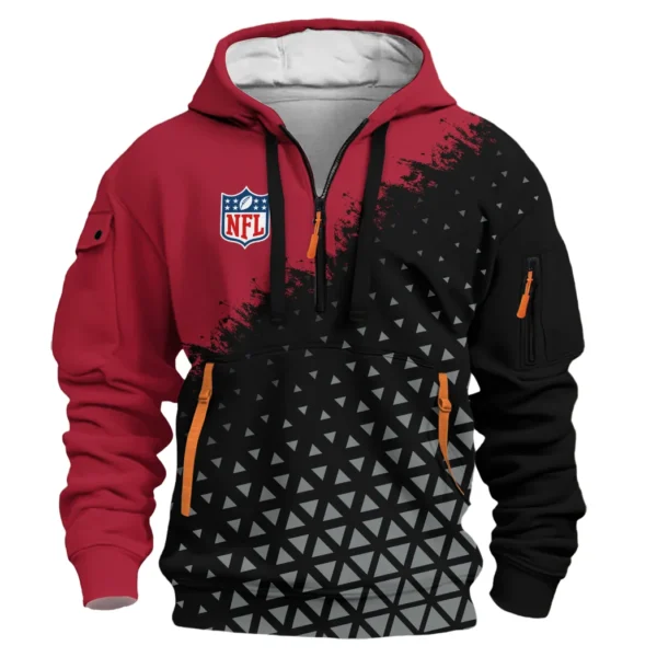 Feathered Army Hoodie Half Zipper, Active Supporter Half-Zip Hoodie HVN1270 - Image 2