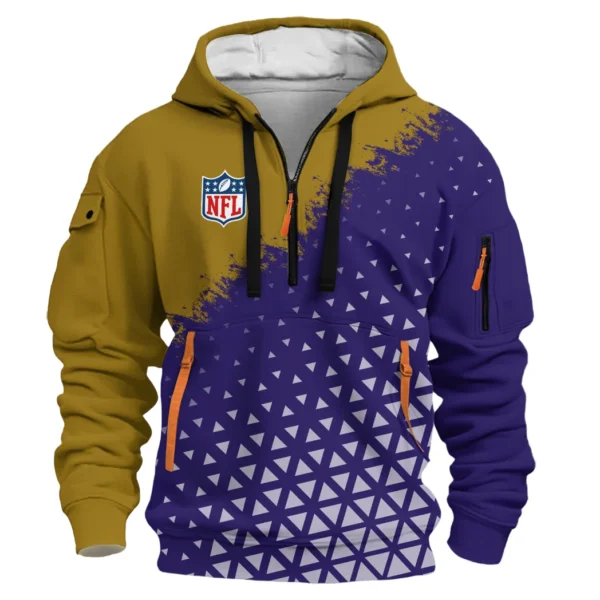 Midnight Flock Hoodie Half Zipper, Everyday Comfort Half-Zip Hoodie HVN1270 - Image 2