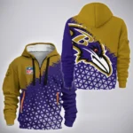 Midnight Flock Hoodie Half Zipper, Everyday Comfort Half-Zip Hoodie HVN1270