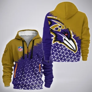 Midnight Flock Hoodie Half Zipper, Everyday Comfort Half-Zip Hoodie HVN1270