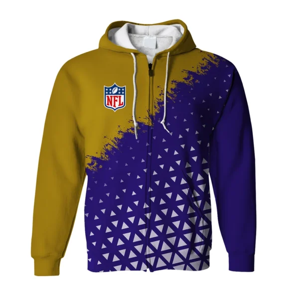 Purple Crew Zipper Hoodie, Game Time Hoodie HVN1270 - Image 2