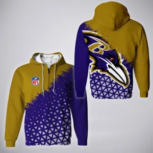 Purple Crew Zipper Hoodie, Game Time Hoodie HVN1270