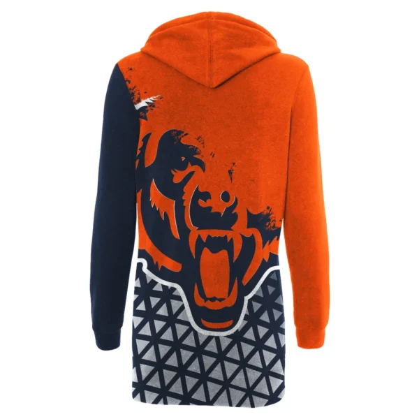 Fan Cubs Squad Hoodie Dress, Casual Women's Hoodie Dress HVN1270 - Image 3