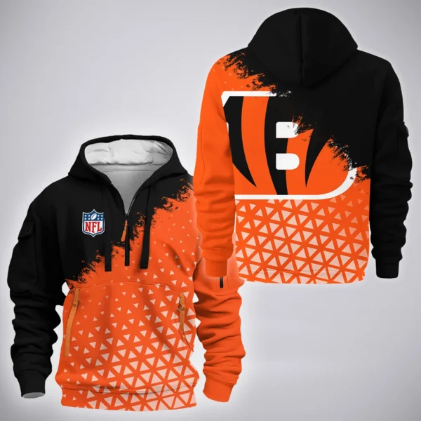 Feline Army Hoodie Half Zipper, Performance Fan Hoodie HVN1270