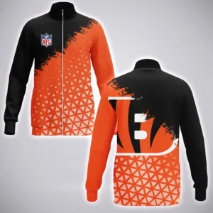 Football Tiger Crew Stand Collar Jacket, Sleek Jacket for True Fans HVN1270