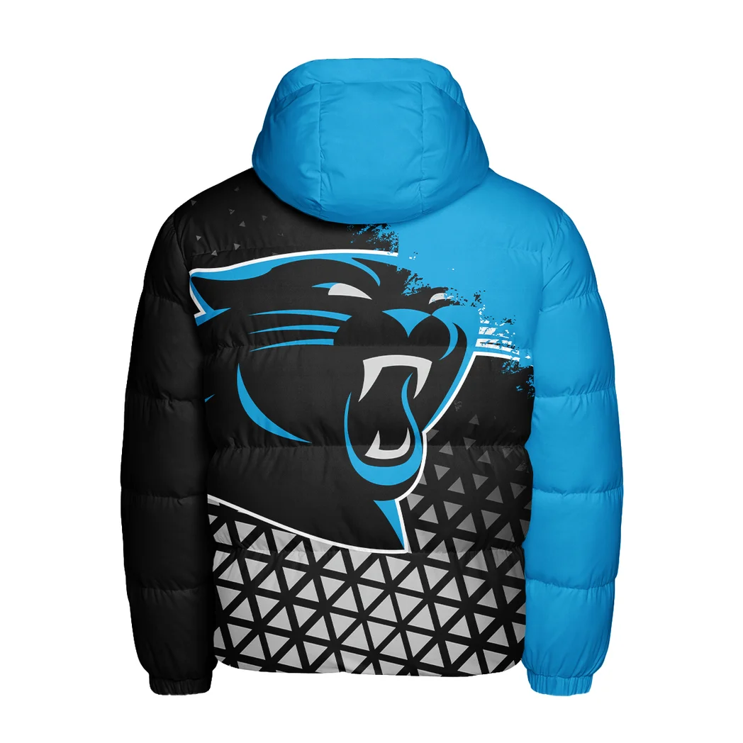 Football Panther Crew Hooded Cotton Jacket, Sport Culture Street Puffer HVN1270 - Image 3