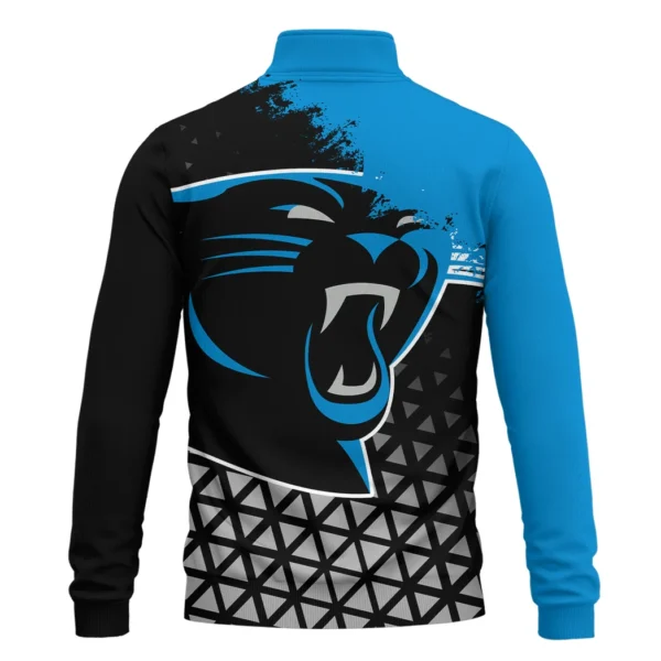 Football Panther Crew Quarter-Zip Sweatshirt, Team Pride Quarter-Zip Sweatshirt HVN1270 - Image 3