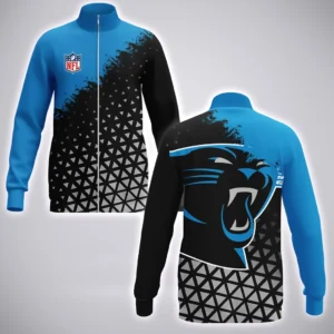 Football Panther Crew Stand Collar Jacket, Bold Game Day Spirit Jacket HVN1270
