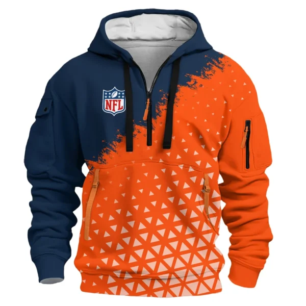 Orange Hooves Hoodie Half Zipper, Active Spirit Hoodie HVN1270 - Image 2