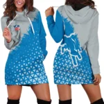 Lion Crew Hoodie Dress, Streetwear Women's Hoodie Dress HVN1270
