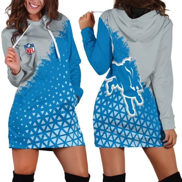 Lion Crew Hoodie Dress, Streetwear Women's Hoodie Dress HVN1270