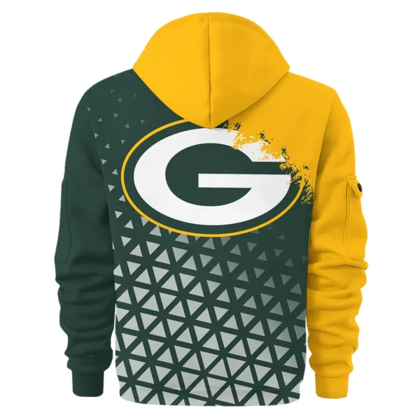 Green Crew Hoodie Half Zipper, Everyday Comfort Half-Zip Hoodie HVN1270 - Image 3