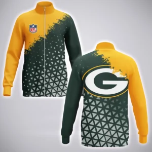 Football Green Crew Stand Collar Jacket, Sport Lifestyle Premium Comfort Jacket HVN1270