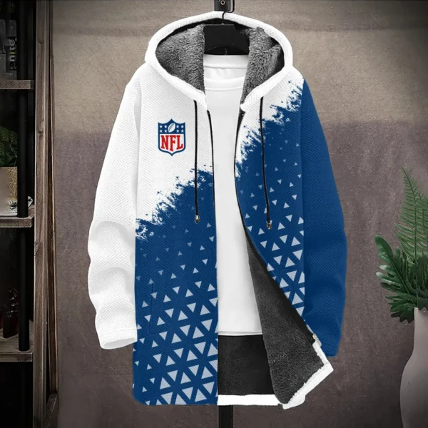 Blue Hooves Fleece Windbreaker Jacket, Sporty Fan Outerwear HVN1270 - Image 2