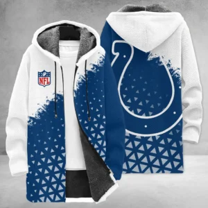 Blue Hooves Fleece Windbreaker Jacket, Sporty Fan Outerwear HVN1270