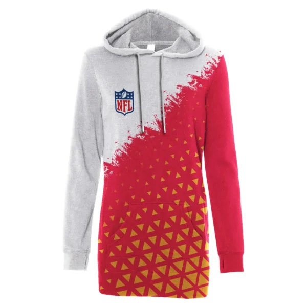 Red Crew Hoodie Dress, Stadium Nights Hoodie Dress HVN1270 - Image 2