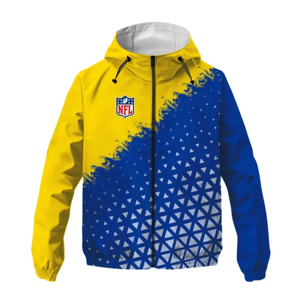 Blue Horns Windbreaker Jacket , All-Weather Fan Waterproof HVN1270 - Image 2