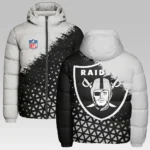 Silver Crew Hooded Cotton Jacket, Bold Spirit Supporter Coat HVN1270