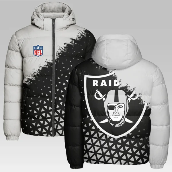 Silver Crew Hooded Cotton Jacket, Bold Spirit Supporter Coat HVN1270