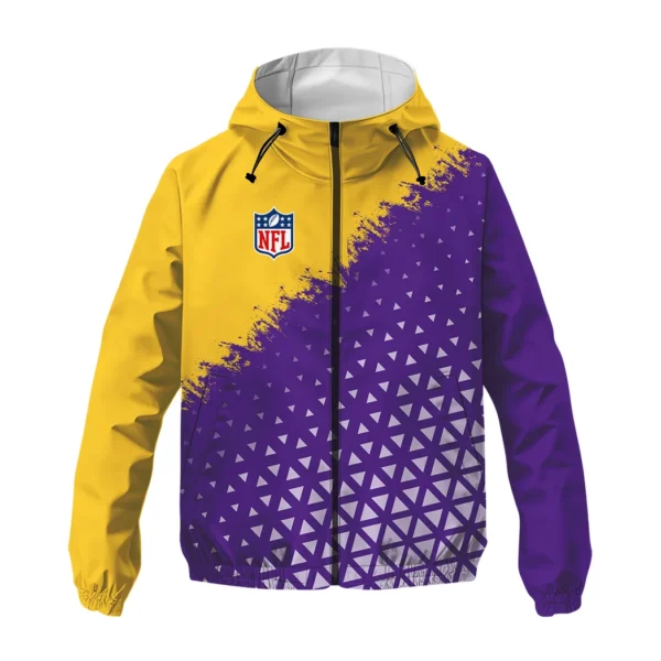 Match Day Raiders Windbreaker Jacket , Weather-Proof Fan Gear HVN1270 - Image 2