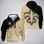 Football Gold Crew Hoodie Half Zipper, Game Time Hoodie HVN1270