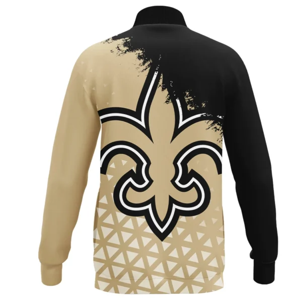 Gold Pride Stand Collar Jacket, Arctic Warmth Game Day Style Jacket HVN1270 - Image 3