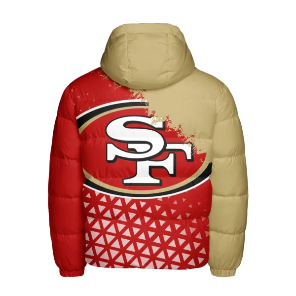 Cali Football Spirit Hooded Cotton Jacket, Everyday Comfort Sport Puffer HVN1270 - Image 3