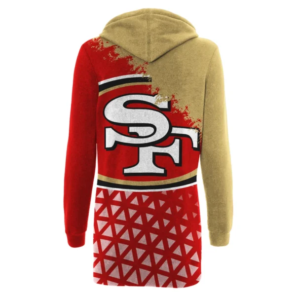 Golden Gate Pride Hoodie Dress, Sporty Women's Hoodie Dress HVN1270 - Image 3