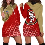 Golden Gate Pride Hoodie Dress, Sporty Women's Hoodie Dress HVN1270
