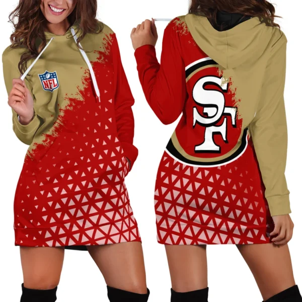 Golden Gate Pride Hoodie Dress, Sporty Women's Hoodie Dress HVN1270