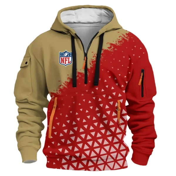 Golden City Crew Hoodie Half Zipper, Sport Spirit Hoodie HVN1270 - Image 2