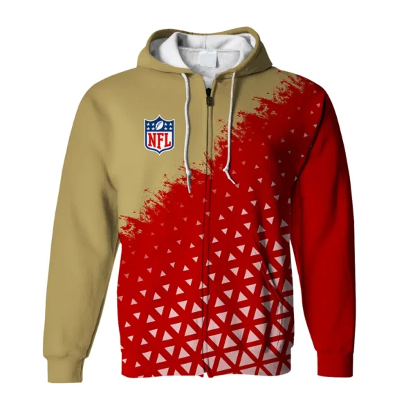 Victory Horns Zipper Hoodie, Casual Sport Full-Zip Hoodie HVN1270 - Image 2