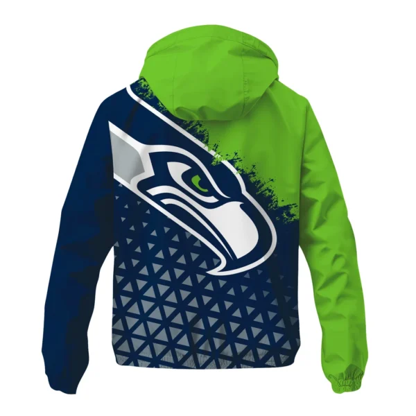 Football Hawk Crew Windbreaker Jacket , Weather-Proof Fan Gear HVN1270 - Image 3