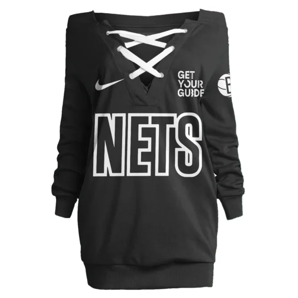 All-Season Supporters Lace-Up Sweatshirt For Women, Bold Game Day Pullover HVN1280 - Image 2